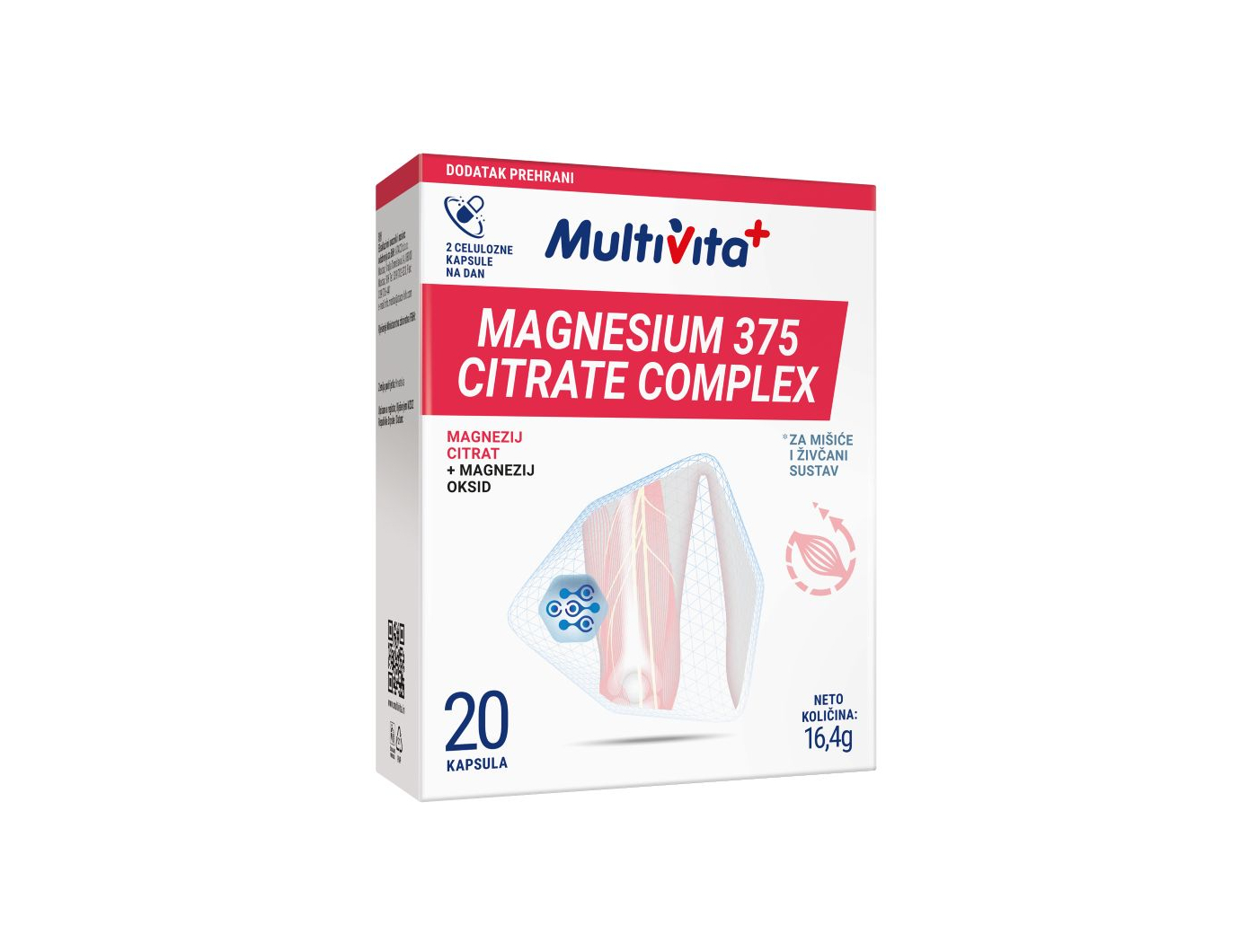 Multivita magnezij 375 citrat kompleks 20 kapsula