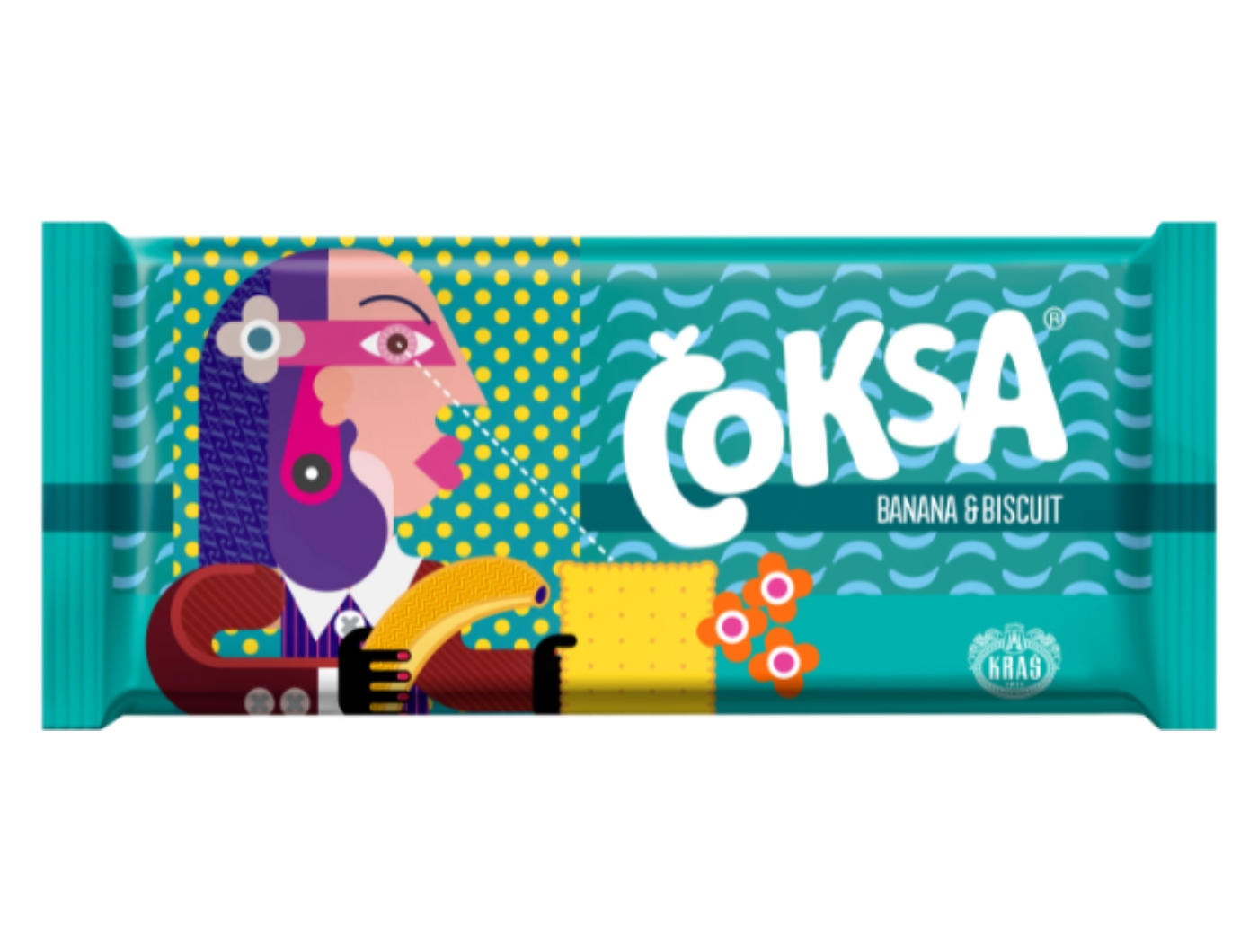 Kraš Čoksa Čokolada Banana & biscuit 68 g