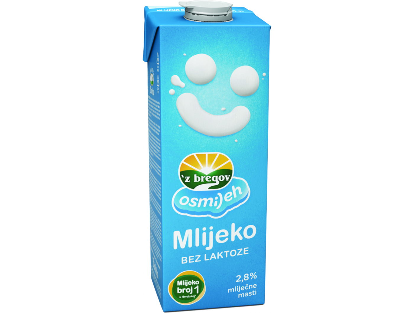 Vindija 'z bregov mlijeko bez laktoze 1 L