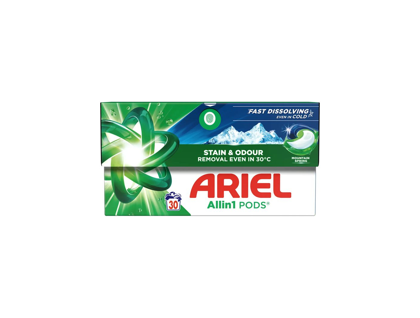 Ariel kapsule All in 1 Mountain spring stain&odour 30/1
