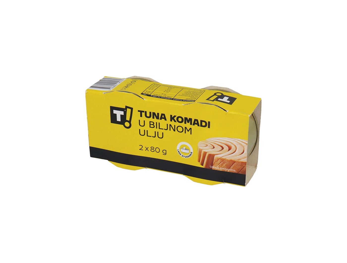 T! tuna komadi u biljnom ulju 2x80 g