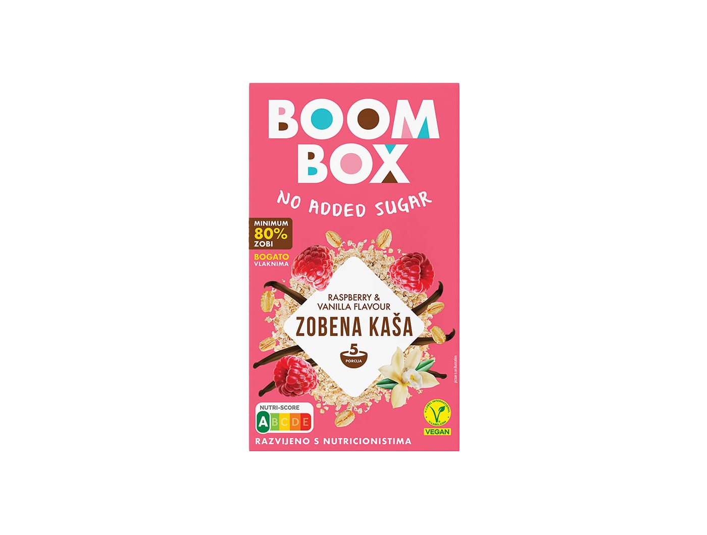 Boom Box zobena kaša s malinom i vanilijom 300 g
