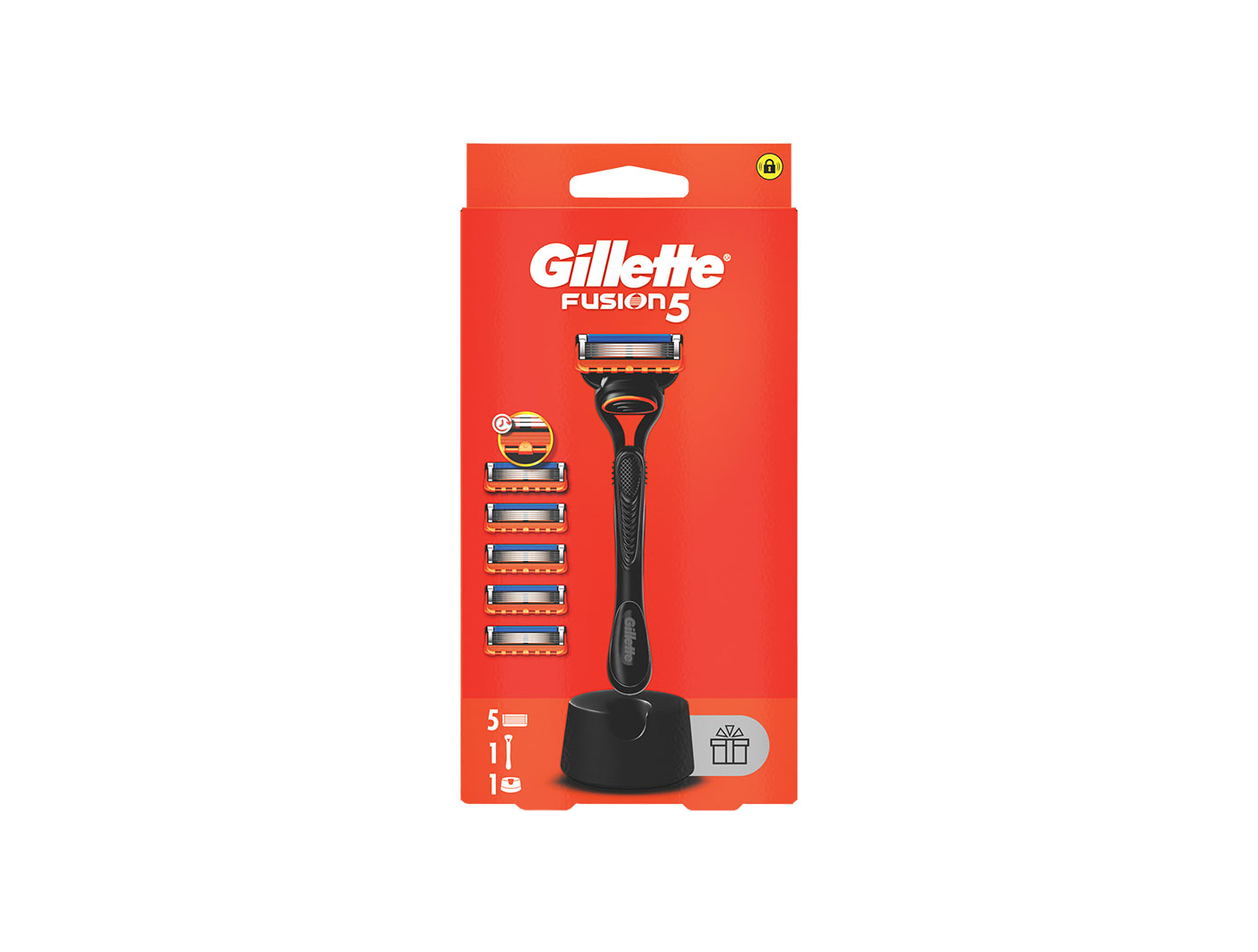 Gillette Fusion brijač + 5 zamjenskih britvica