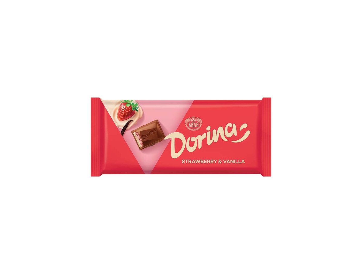 Kraš Dorina čokolada jagoda i vanilija 95 g