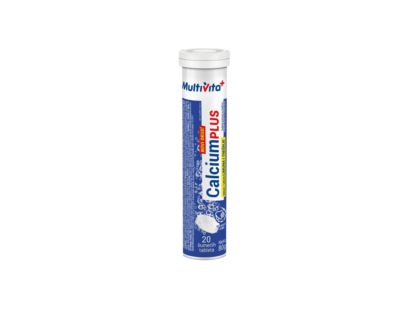 Multivita Calcium Plus šumeće tablete limun i trešnja 20 g