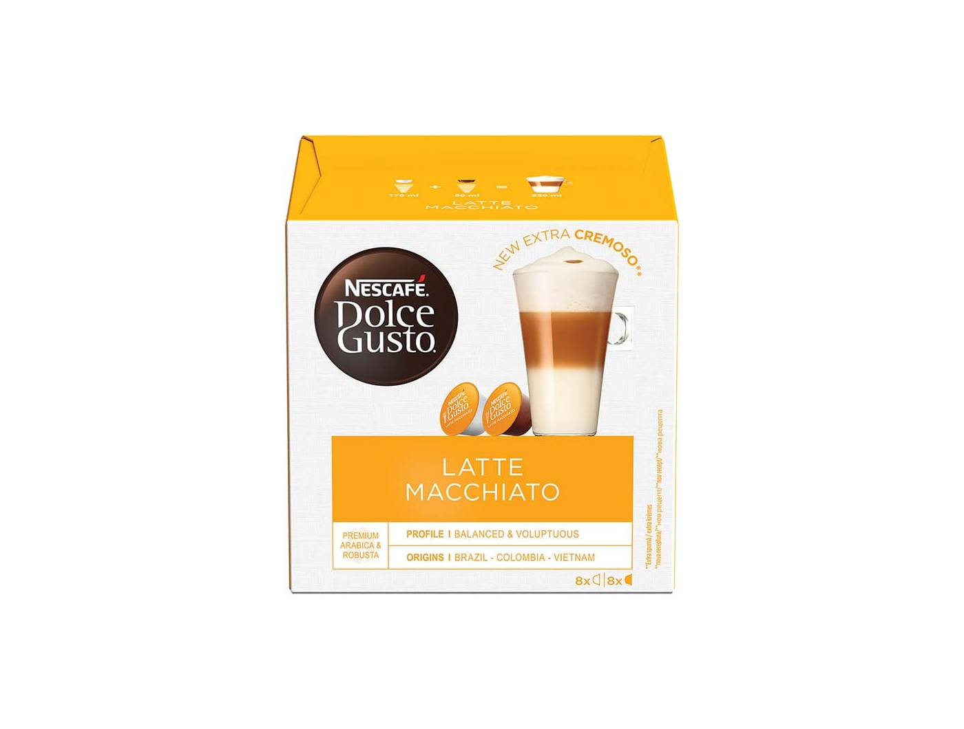 Nescafé Dolce Gusto Latte Macchiato kava 16 kapsula 183,2 g