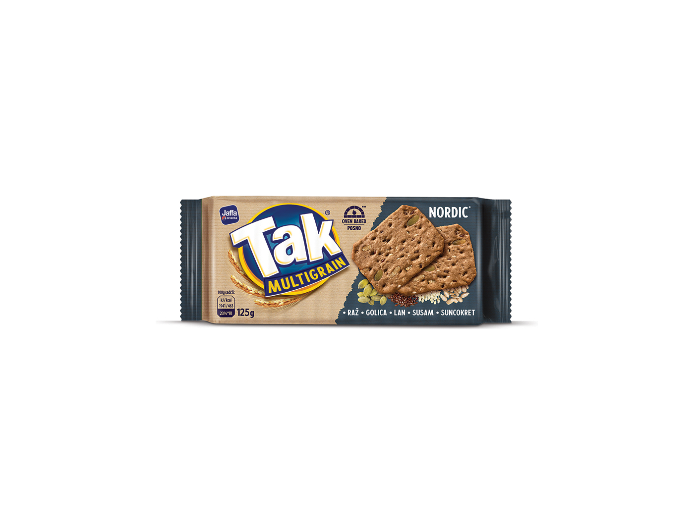 Tak Multigrain Nordic krekeri 125 g
