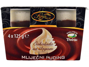 Vindija mliječni puding čokolada sa šlagom 1 pak 4x125 g